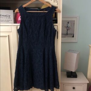 City Studio Navy Blue curvy Lace Dress Juniors size 13